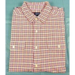 CHAPS flannel shirt mens size XL long sleeve plaid cotton button down (p31)